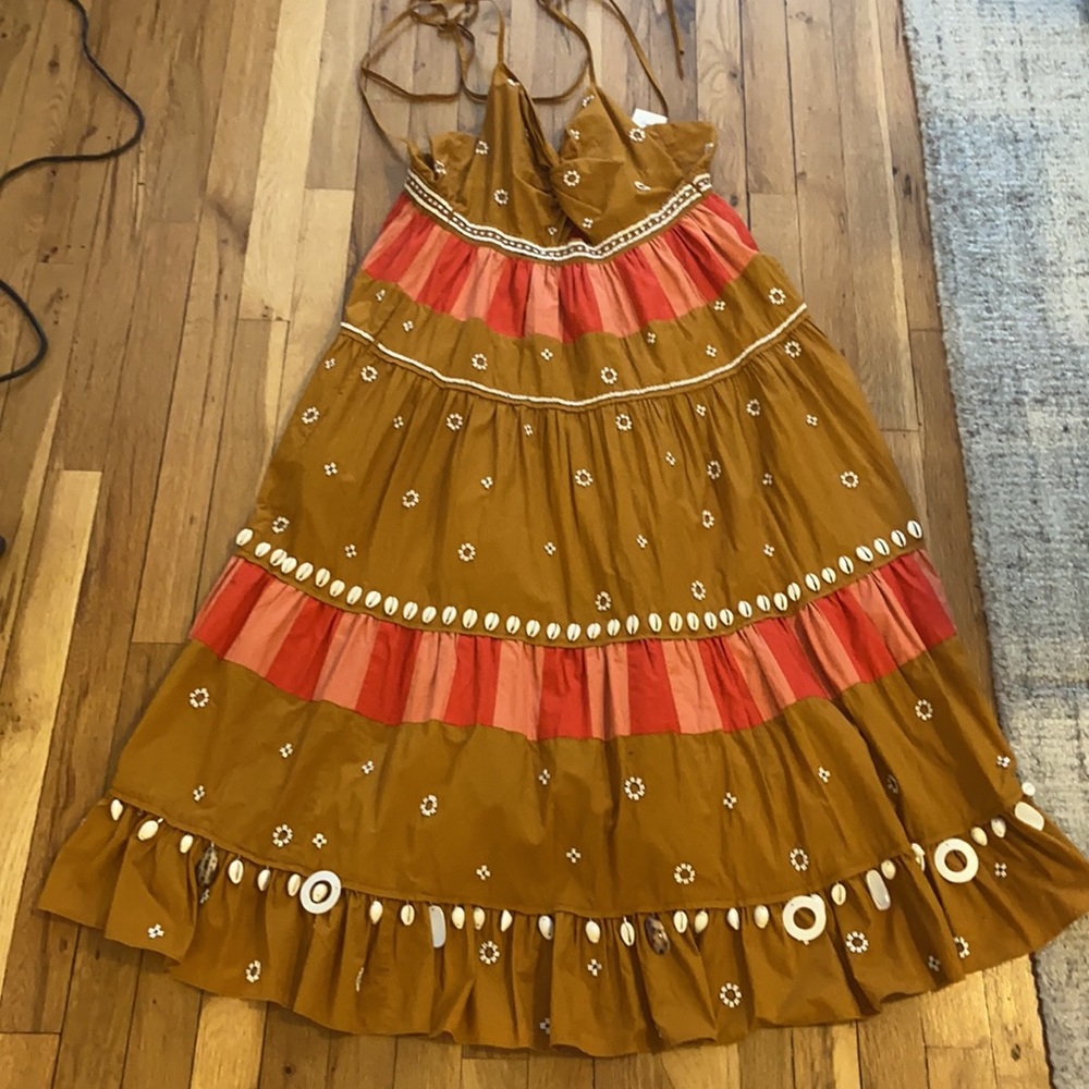 Ulla Johnson - Kali Cowrie Shell embroidered dress - sz 0 NWT - Picture 3 of 6